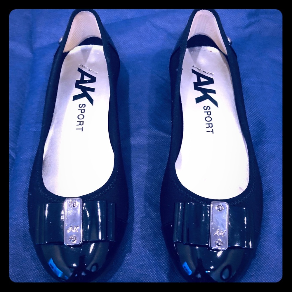 Anne Klein Black Flats